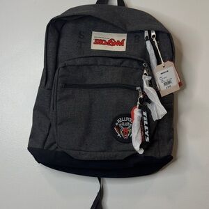 NWT Jansport stranger things Tilly’s backpack- black - hellfire club